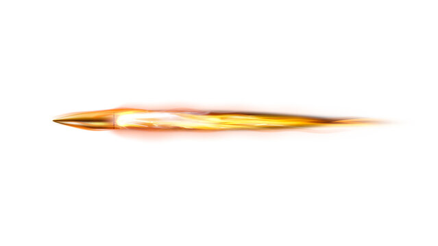 bullet fire flying flying bullet Military gun muzzle flashes with spark and smoke