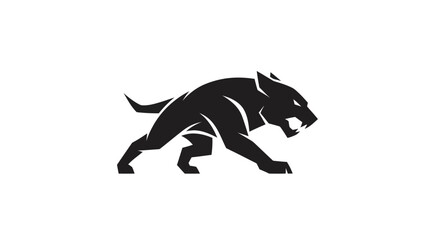 Black panther silhouette vector illustration © Wedus