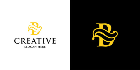 B wedding invitation logo design © Formasi