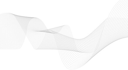 Abstract vector background with grey wavy lines