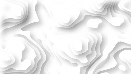 Elegant White Papercut Wave Background