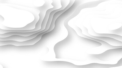 Paper cut topography relief imitation soft banner. Gray multi layers in gradient texture. Abstract papercut, topographic map, background vector illustration