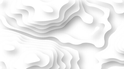 Paper cut topography relief imitation soft banner. Gray multi layers in gradient texture. Abstract papercut, topographic map, background vector illustration