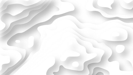 abstract papercut white shadow wavy dimension layers background. vector	