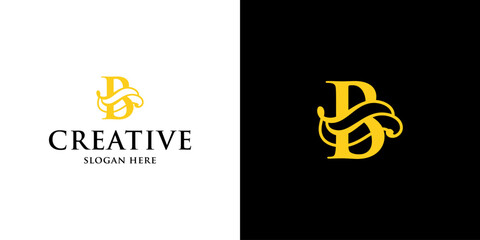 B wedding invitation logo design © Formasi