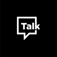Fototapeta premium Speech Bubble with Talk Text Inside.