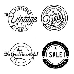 Obraz premium Vintage Style Clothing Badges and Labels.