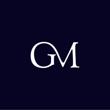 White GM Monogram on Dark Background.