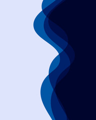 Abstract layered blue wave background illustration