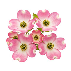 Beautiful pink dogwood flowers blooming in spring