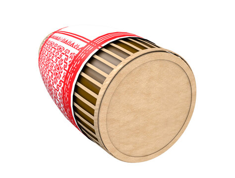 High-quality 3D render of a Assamese bihu dhol pepa on isolated on white bohat bihu magh bihu kati bihu