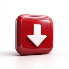 Red download button with white arrow