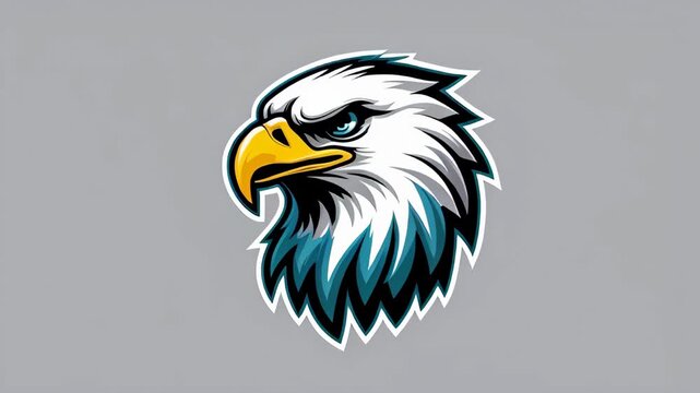 Video showcasing a dynamic eagle logo alongside a strong bull head mascot, created in vector style and perfect for branding, sports teams, and creative graphic design projects.