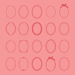 Collection of decorative circular frames and borders for design invitations and cards