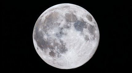 faraway. A striking close-up of the full moon, revealing intricate crater details against the dark night sky. STEM education sheets, lab safety posters, designed for biotech research communications.
