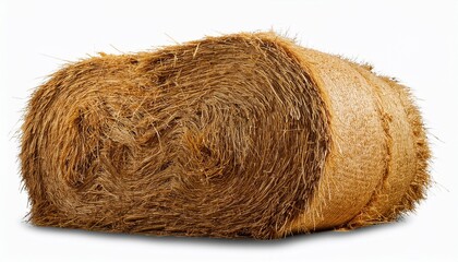 Dry Hay Bale Isolated On Transparent Background
