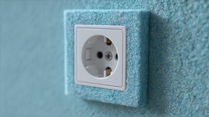 Herausforderungen bei der Schalld&auml;mmung in Deutschland: Sichtbarer Spalt um die Steckdose verdeutlicht den Bedarf an Schalld&auml;mmung