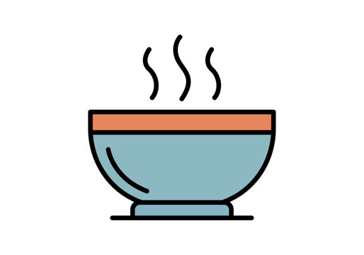 Taz&oacute;n de sopa caliente con vapor 