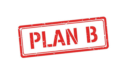 Red rubber stamp with plan b text on for business or planning concept © ARSM D