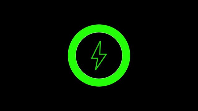 Digital Advertising Interface Elements Pack: Skip Ad 5 Second Countdown, No Ads Prohibited Sign on Green Screen, and Cyan Neon Lightning Bolt Icon for Video Production and Marketing Motion Graphics