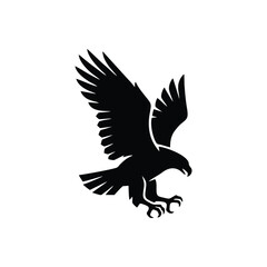 Obraz premium Diving Eagle Predator Logo – Majestic Raptor Security and Powerful Sports Mascot Icon