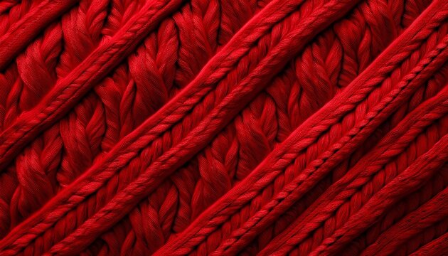 Knitted Woolen Background Red Texture