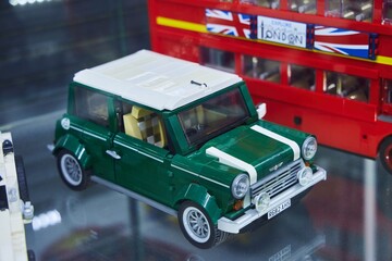 Naklejka premium Moscow, Russia. - June 23, 2025: Lego construction kit, old models. Collection of the famous toy series