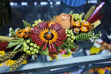 Naklejka premium Moscow, Russia. - June 23, 2025: Lego construction kit, old models. Collection of the famous toy series