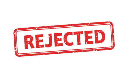 Rejected stamp seal with red color on for approval concept