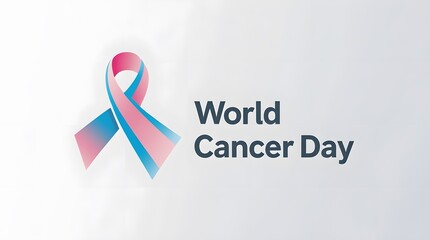 Clean and Contemporary Cancer Support Illustration on White Background