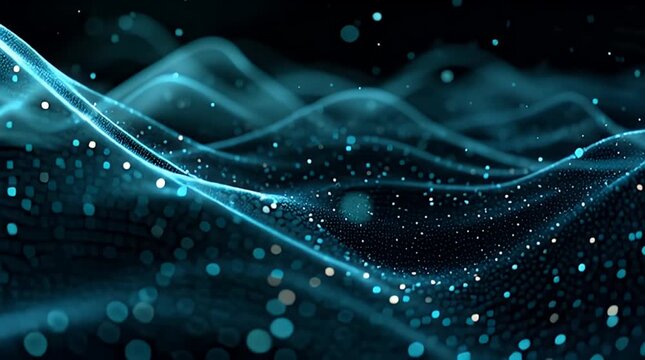 Blue Waves and Particles in Motion.