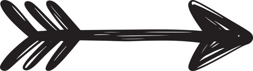 Obraz premium Arrow right with lines black direction