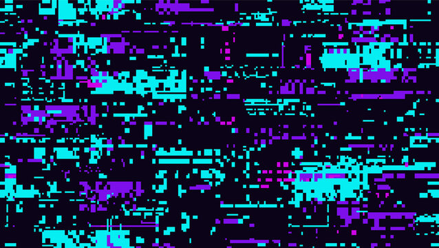 Retro Cyberpunk Static Pattern in Pixel Style