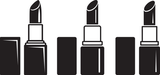 Lipstick Line Vector Minimal Beauty & Cosmetics Illustration