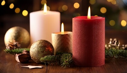 Christmas Candles And Decorations
