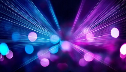 Neon Purple And Blue Defocused Lights