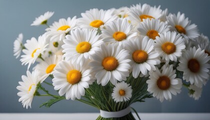 Close Up Of A Bouquet Of White Daisies