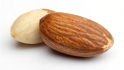 almonds isolated on white background