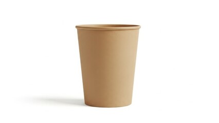 Simple brown ceramic cup