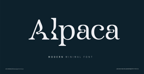 Fototapeta premium Minimal modern alphabet fonts. Typography minimalist urban digital fashion future creative logo font. vector illustration