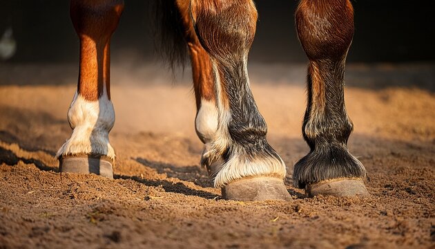 Pair Of Horse Legs With Hammered Hooves Hoof Care Practices Equine Health And Safety