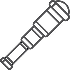 Spyglass line icon. Optical tool. Discovery vision