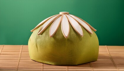 Japanese New Year Decor Kadomatsu Against A Plain Green Background