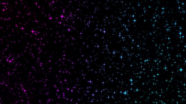 Colorful Glowing Star Particles And Light Sparks Floating On A Dark Space Scene.Abstract Animated Background 
Seamless Loop
