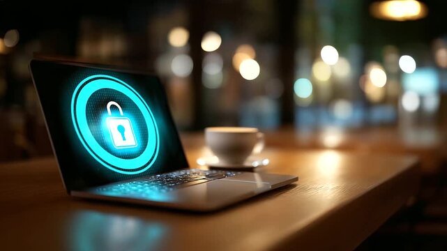 Computer security breach visualization, unauthorized access concept, system vulnerability display, data protection failure, cybersecurity compromise representation, defocused digit