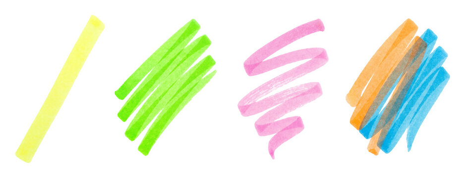 Highlighter markup set.