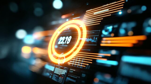 Digital wall virus data breach visualization, system failure display, hacker server cyber attack, network security compromise, malicious intrusion concept, defocused digital interf