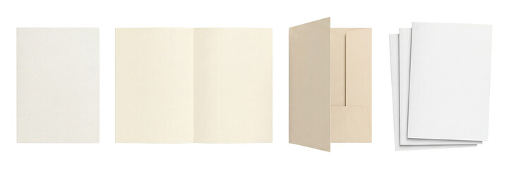 Naklejka premium Contract folder set.