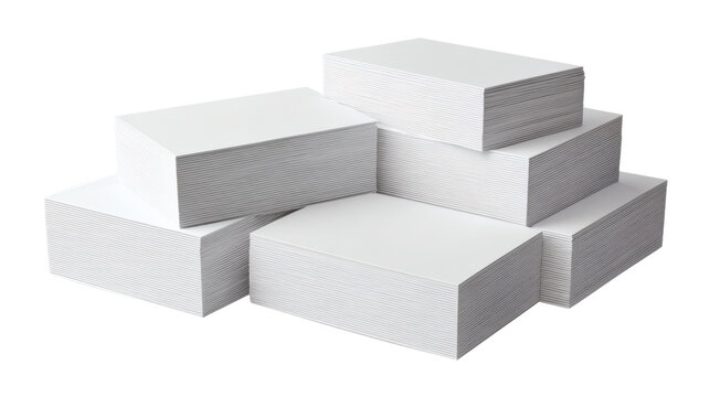 Business cards stack isolated on a white background