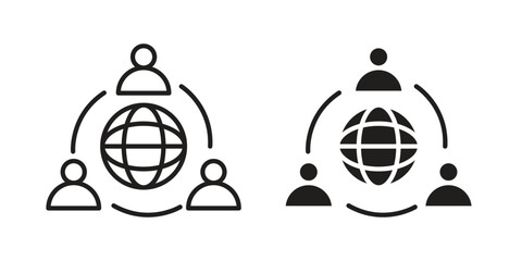 Business networking icon. Vector linear icon collection. Vector EPS10